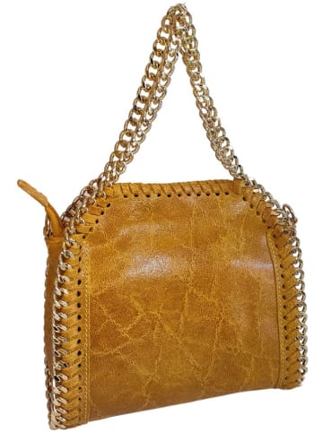 ORE10 Leren schoudertas cognackleurig - (B)22 x (H)23 x (D)6 cm