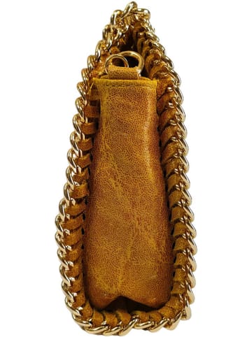 ORE10 Leder-Schultertasche in Cognac - (B)22 x (H)23 x (T)6 cm