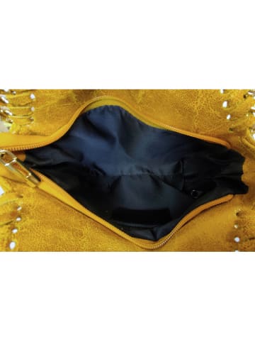 ORE10 Leder-Schultertasche in Cognac - (B)22 x (H)23 x (T)6 cm