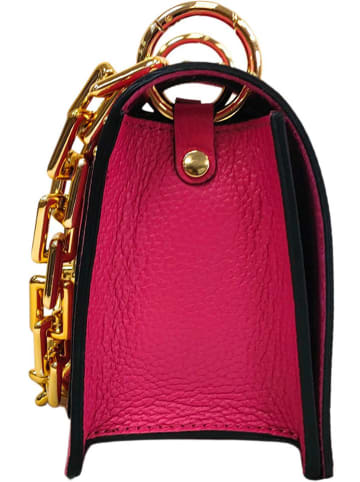 ORE10 Leder-Schultertasche in Fuchsia - (B)22 x (H)17 x (T)10 cm