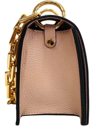 ORE10 Skórzana torebka w kolorze jasnoróżowym - 22 x 17 x 10 cm