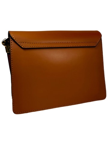 ORE10 Leder-Umhängetasche "Lazur" in Braun - (B)22 x (H)18 x (T)7 cm