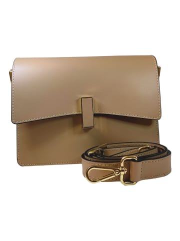 ORE10 Leder-Umhängetasche - (B)22 x (H)17 x (T)7 in Beige