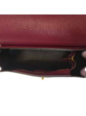 ORE10 Leren handtas "Nadis" bordeaux - (B)34 x (H)17 x (D)12 cm
