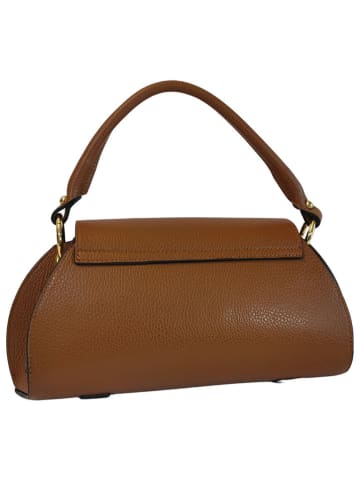 ORE10 Leren handtas "Nadis" lichtbruin - (B)34 x (H)17 x (D)12 cm