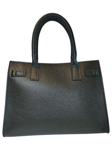 ORE10 Leder-Henkeltasche "Waser" in Schwarz - (B)28 x (H)20 x (T)13 cm