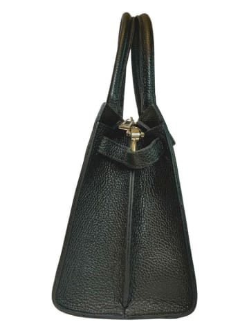 ORE10 Leder-Henkeltasche "Waser" in Schwarz - (B)28 x (H)20 x (T)13 cm