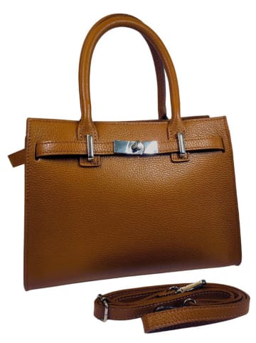 ORE10 Leren handtas "Waser" lichtbruin - (B)28 x (H)20 x (D)13 cm