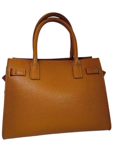 ORE10 Leder-Henkeltasche "Waser" in Hellbraun - (B)28 x (H)20 x (T)13 cm