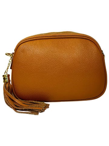 ORE10 Leder-Umhängetasche "Bristol" in Hellbraun - (B)23 x (H)6 x (T)9 cm