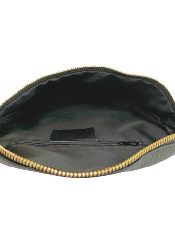 Florence Bags Skórzana saszetka "Starly" w kolorze czarnym - 25 x 16 x 8 cm