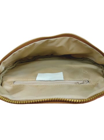 Florence Bags Leren borstbuidel "Starly" lichtbruin - (B)25 x (H)16 x (D)8 cm