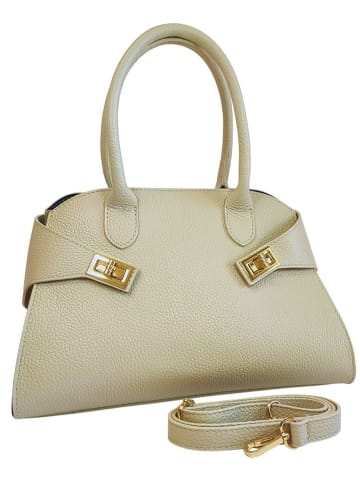 Florence Bags Leren handtas "Osmar" beige - (B)32 x (H)20 x (D)19 cm