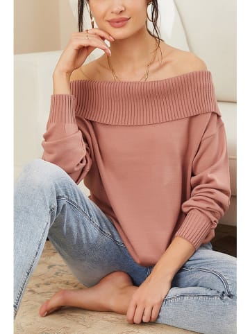 LA Angels Sweter w kolorze jasnoróżowym