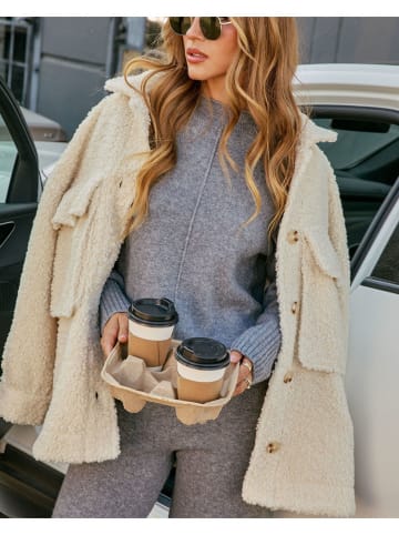 LA Angels Teddyjacke in Creme