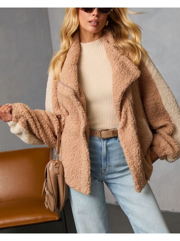 LA Angels Teddyjacke in Beige