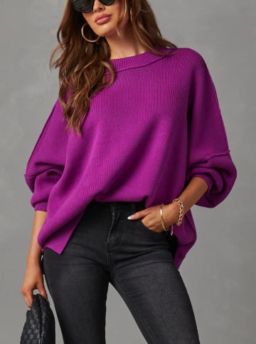 Milan Kiss Trui auberginekleurig