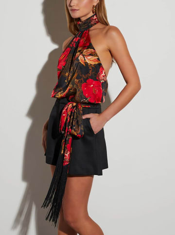 Milan Kiss Blusentop in Schwarz/ Rot