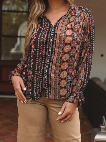 Milan Kiss Blouse zwart/bruin