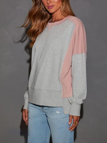 Milan Kiss Pullover in Grau/ Rosa