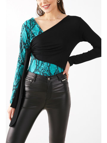 Milan Kiss Blouse zwart/turquoise