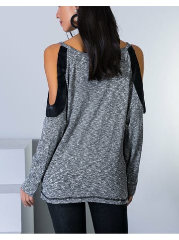 Milan Kiss Blouse grijs/zwart