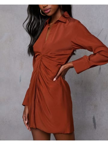 Milan Kiss Kleid in Hellbraun