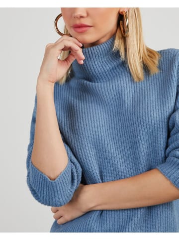 Milan Kiss Gebreide jurk lichtblauw