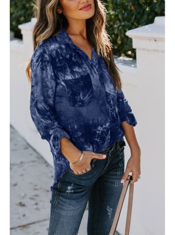 Milan Kiss Blouse donkerblauw/meerkleurig