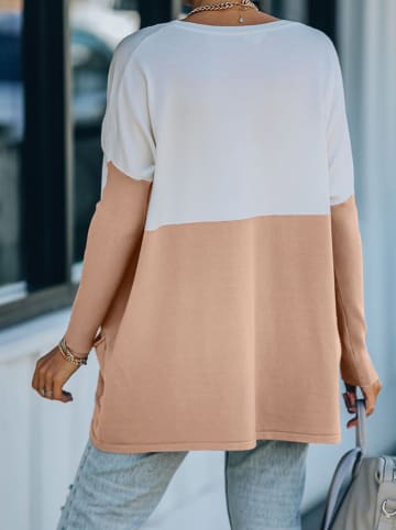 Milan Kiss Pullover in Camel/ Creme