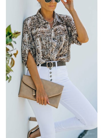 Milan Kiss Koszula w kolorze brązowo-kremowym