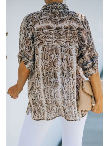 Milan Kiss Blouse bruin/meerkleurig