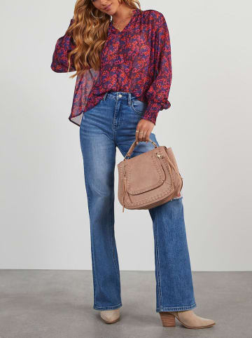 Milan Kiss Blouse donkerblauw/roze