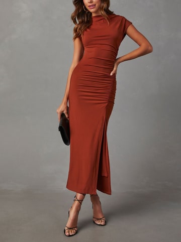 Milan Kiss Jurk bruinrood