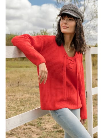 Milan Kiss Pullover in Koralle