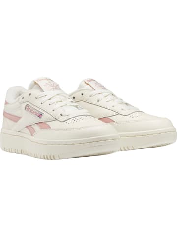Reebok Skórzane sneakersy "Club C Double" w kolorze biało-jasnoróżowym