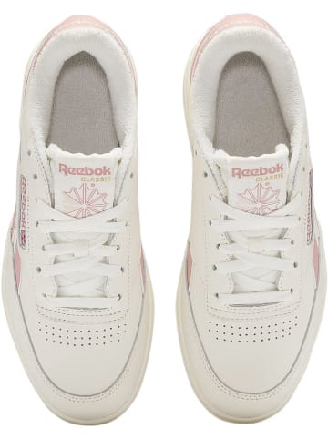 Reebok Leder-Sneakers "Club C Double" in Weiß/ Rosa