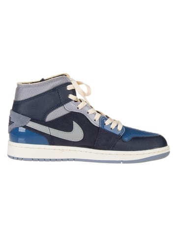 Nike Leder-Sneakers "1 Mid SE Craft" in Dunkelblau/ Grau