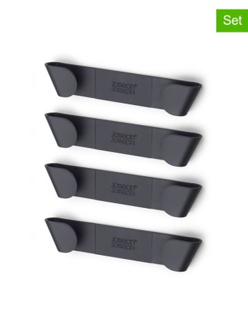 JosephJoseph 4-delige set: pannendekselhouders antraciet - (B)19 x (H)4 cm