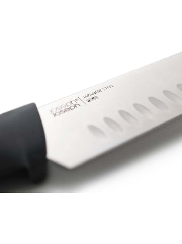 JosephJoseph 8-delige set: snijplanken & messen zilverkleurig/zwart