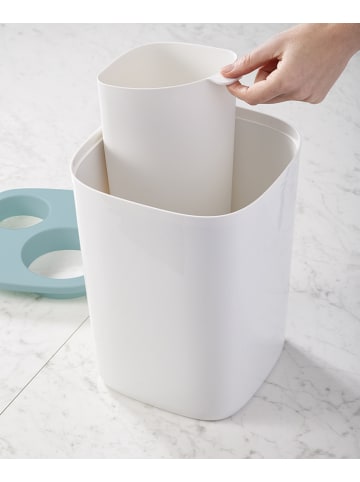 JosephJoseph Recyclingemmer "Split" wit/blauw - 8 l - (B)21 x (H)28 x (D)21 cm