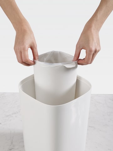 JosephJoseph Recyclingemmer "Split" wit/blauw - 8 l - (B)21 x (H)28 x (D)21 cm