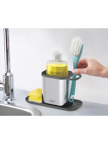 JosephJoseph Spülorganizer "Duo" in Silber/ Schwarz - (B)13 x (H)23 x (T)11,3 cm