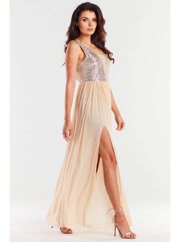 Awama Kleid in Beige