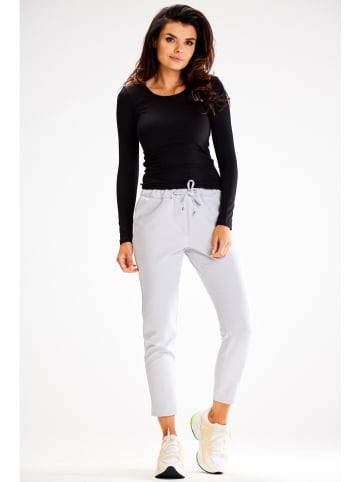 Awama Spodnie w kolorze jasnoszarym