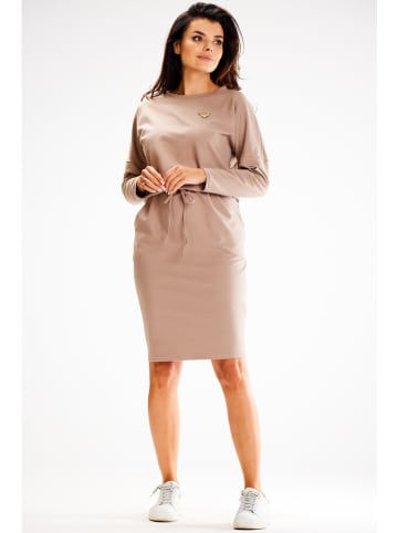 Awama Kleid in Beige