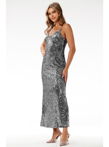 Awama Paillettenkleid in Grau