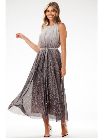 Awama Sukienka w kolorze srebrno-brązowym