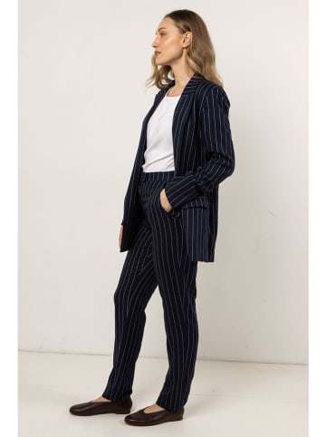 Awama Stoffen broek - regular fit - donkerblauw