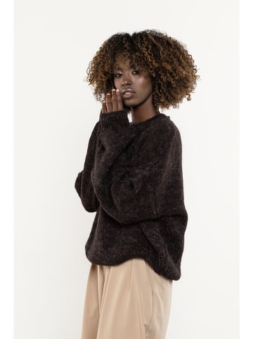 Awama Sweter w kolorze brązowym